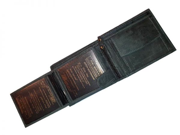 büffelleder portemonnaie herren used look mit ausweisen