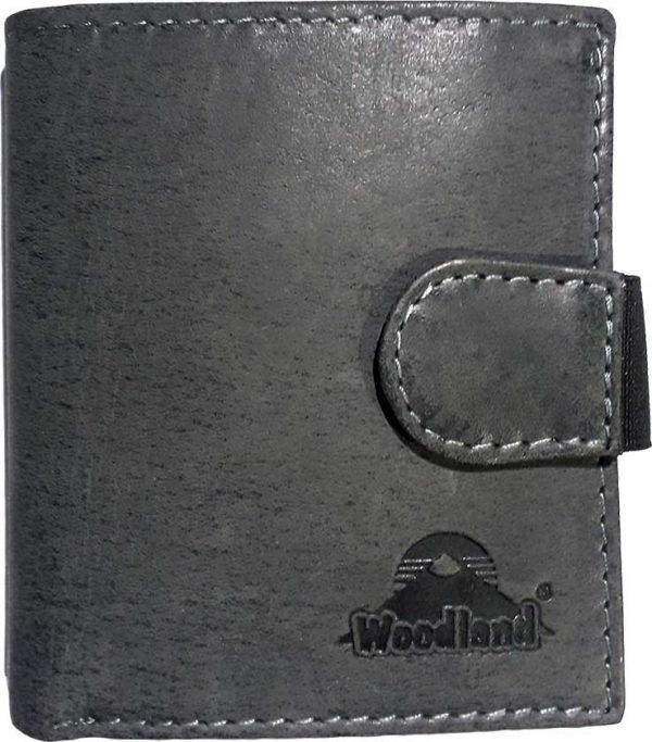 Woodland Portemonnaie Büffelleder Anthrazit
